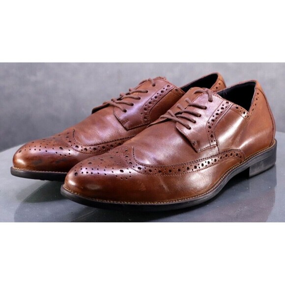Stacy Adams Men's Wingtip Dress Shoes Size 10 Leather Brown - Picture 1 of 12